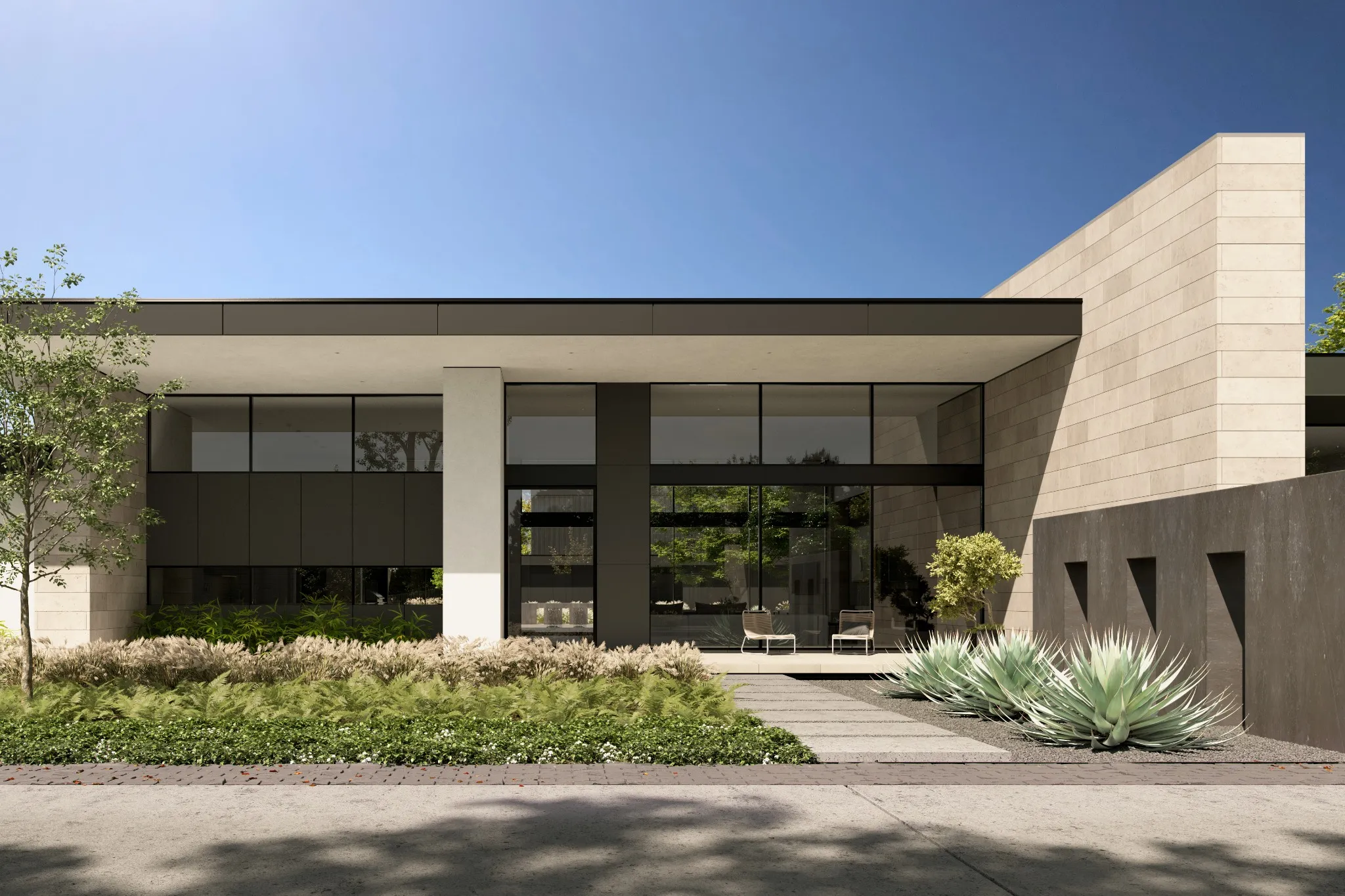 Completed Modern Edge residence at street level