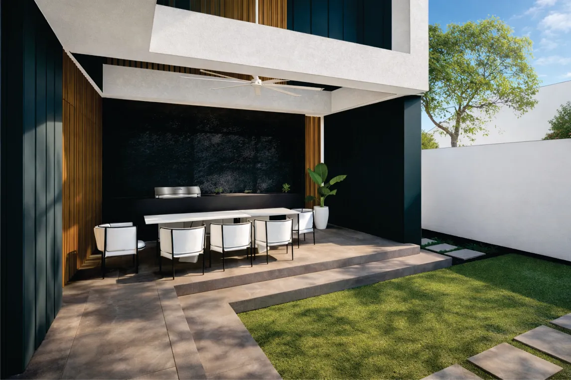 Spring Branch Residence interior-exterior living connection